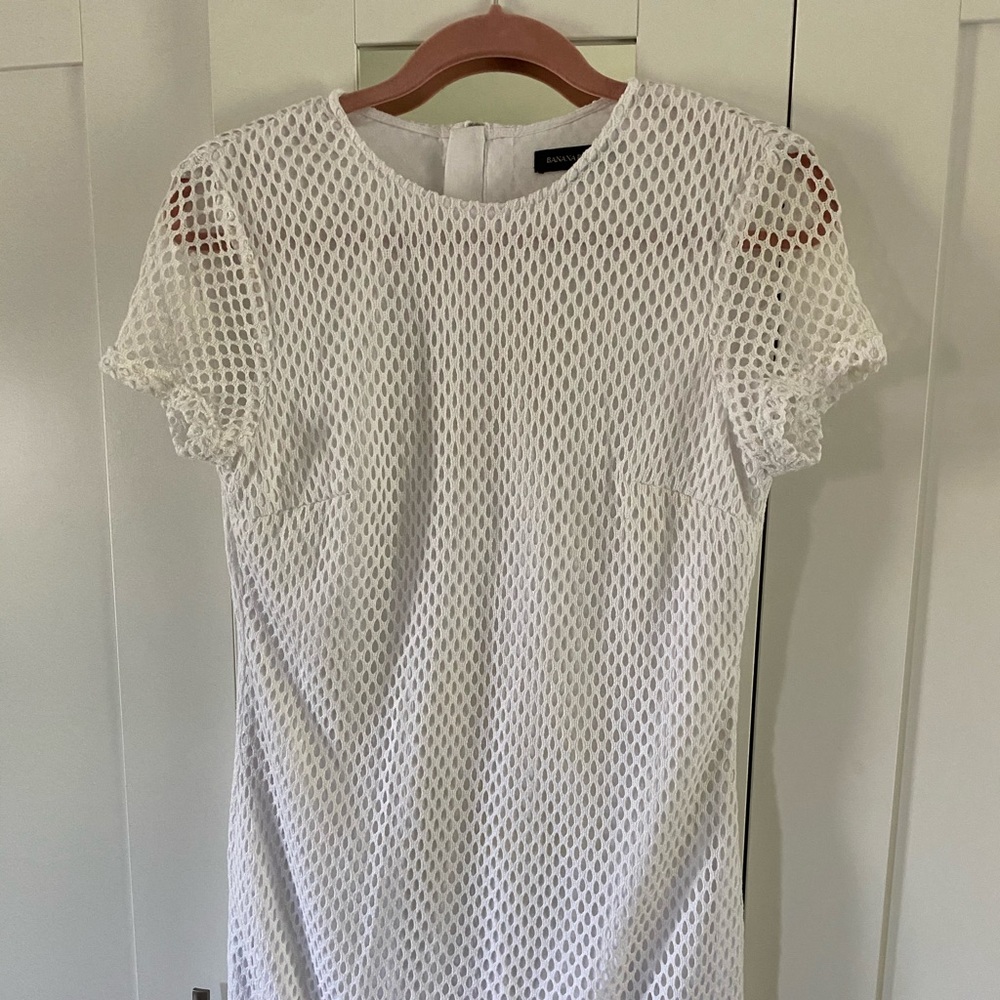 White Banana Republic dress
